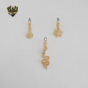 (1-2112) Gold Laminate - Small Zircon Pendants - BGF