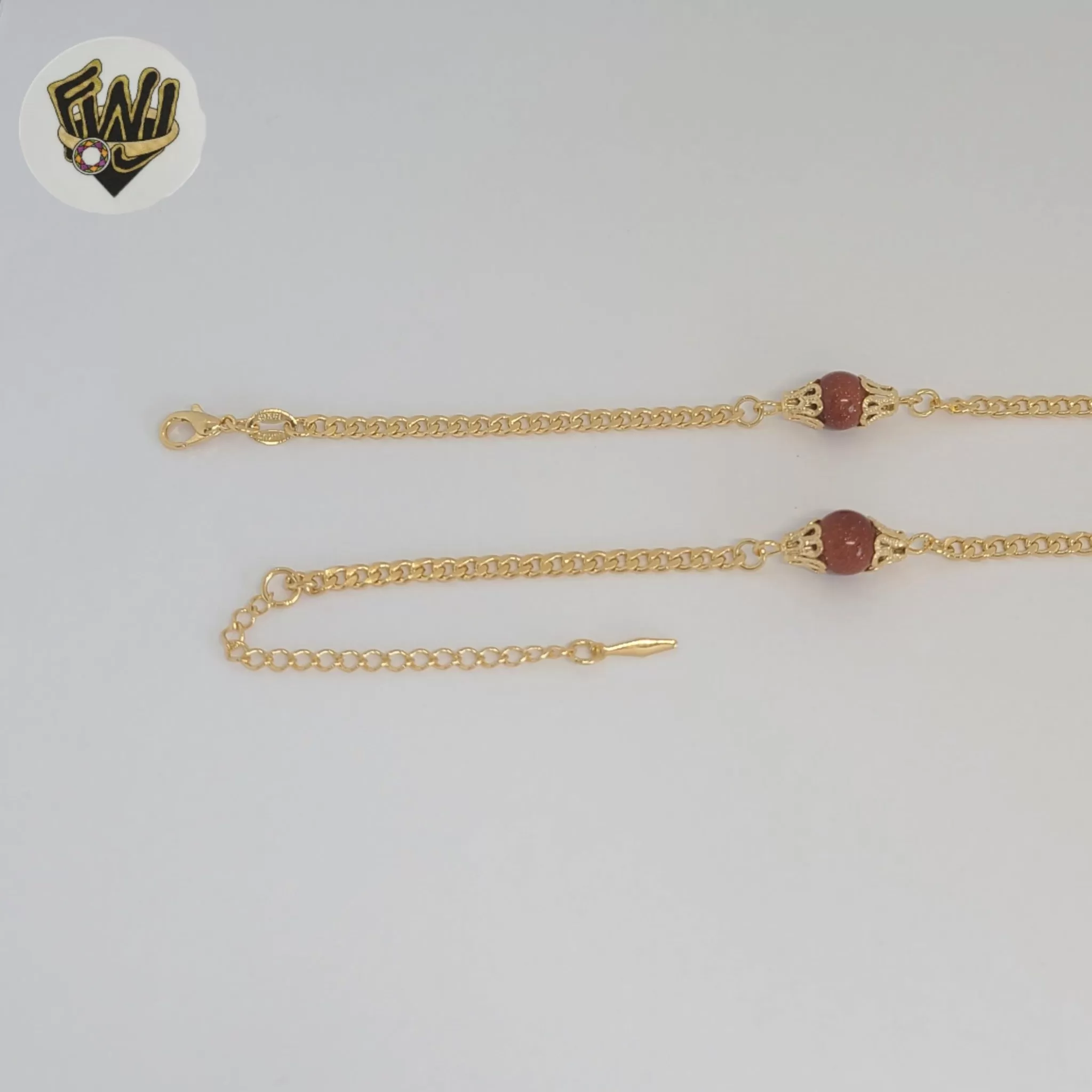 (1-6508-1) Gold Laminate - 3mm Venturina Beads Necklace - BGF