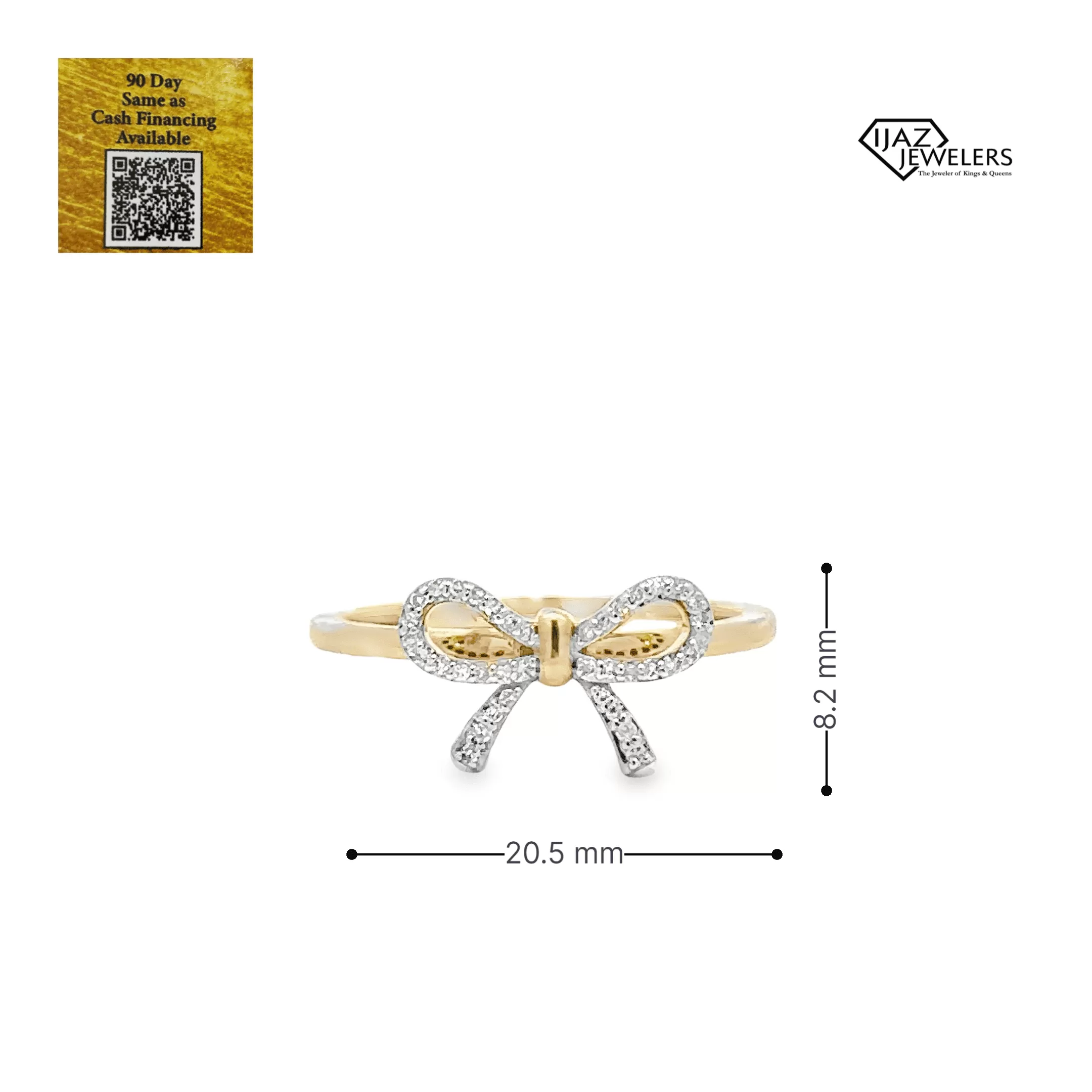 10K Gold 0.07 CTW Diamond Bow Ring