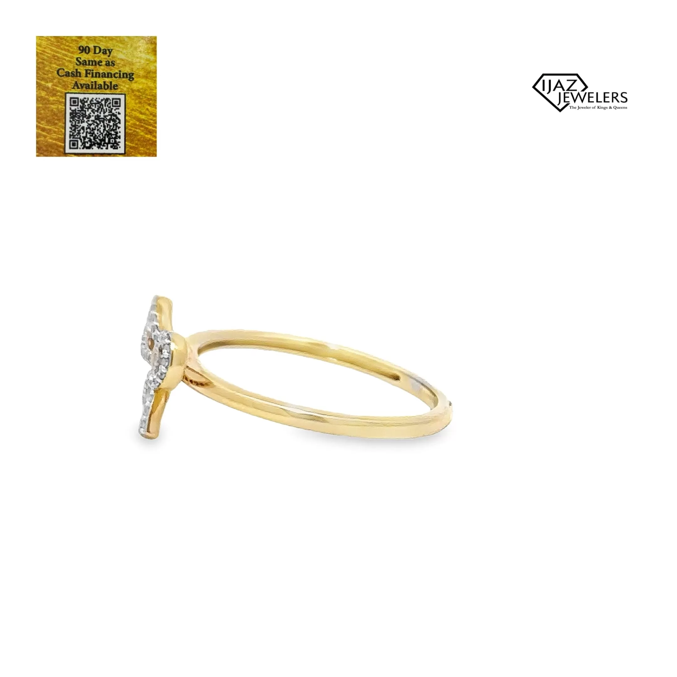 10K Gold 0.07 CTW Diamond Bow Ring