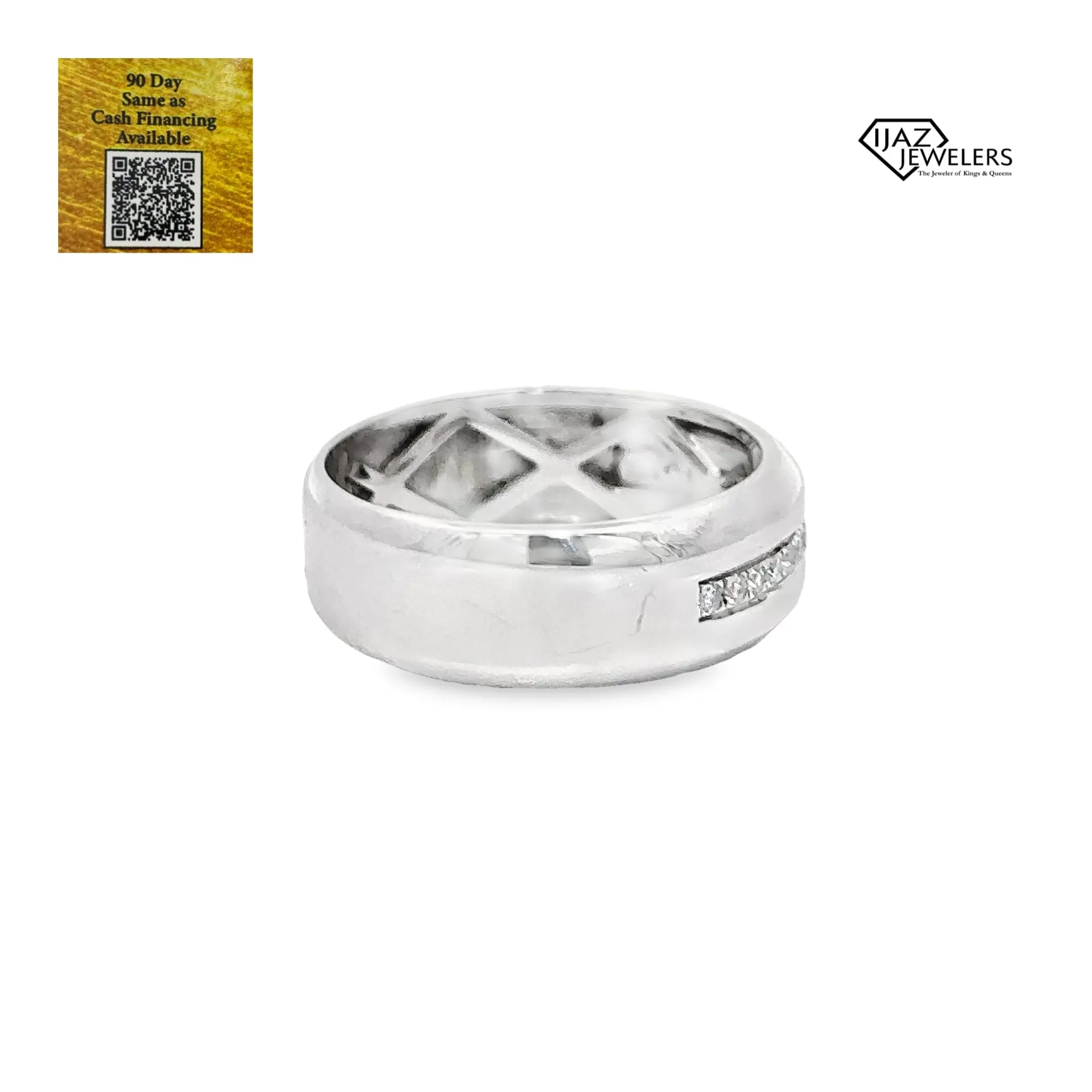 10K White Gold 0.23 Diamond Men's Band