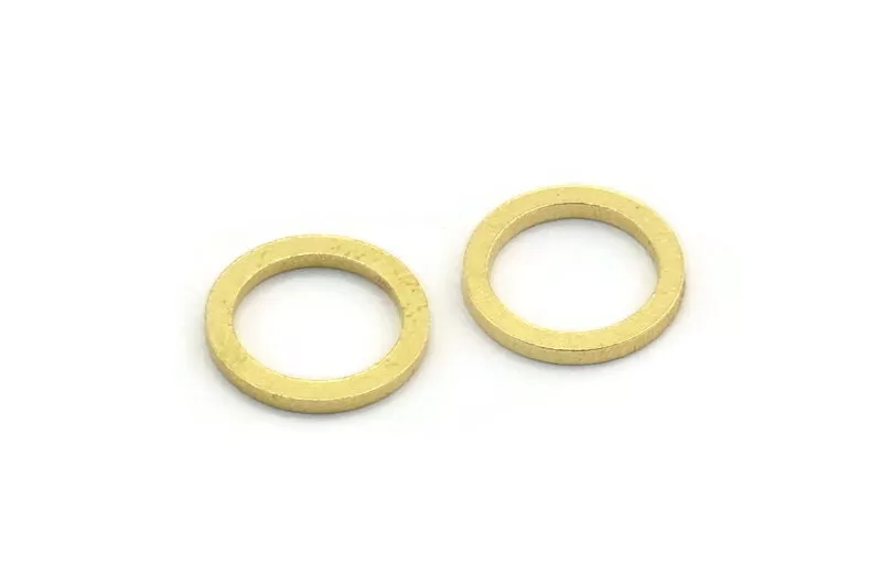 11mm Circle Connector, 50 Raw Brass Circle Connectors (11x1mm) A6146