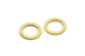 11mm Circle Connector, 50 Raw Brass Circle Connectors (11x1mm) A6146