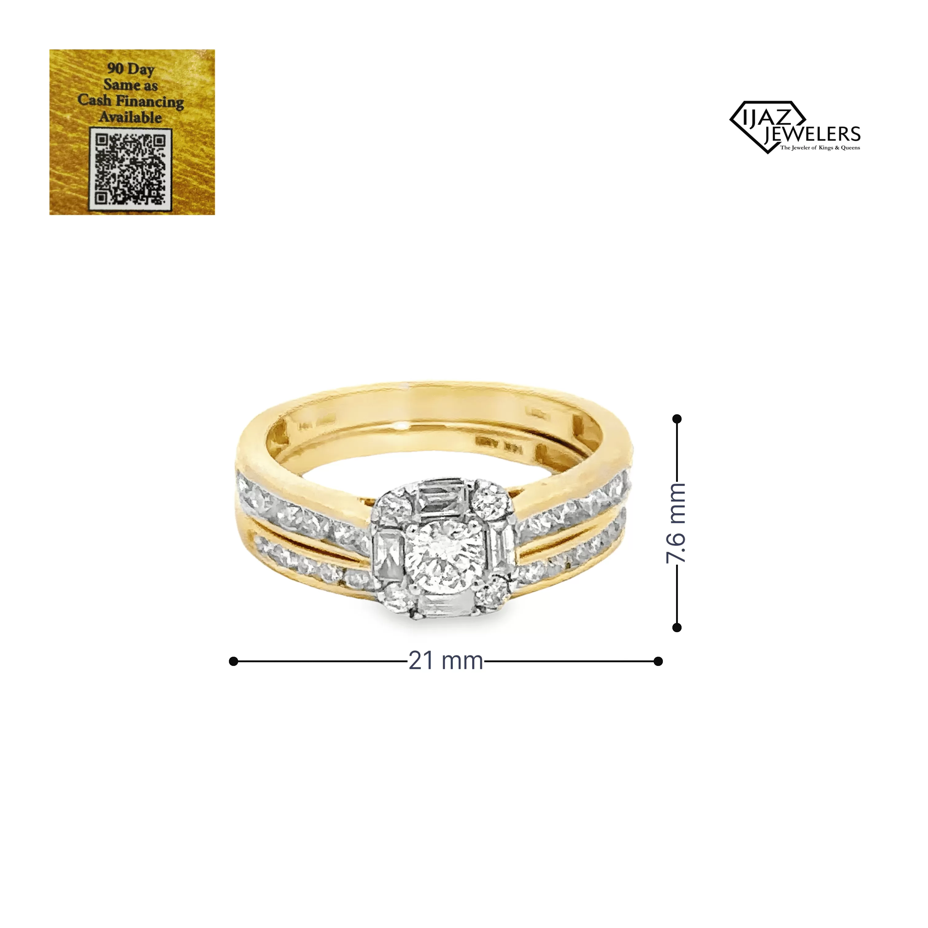 14K Gold 1.00 CTW Diamond Ladies Wedding Set