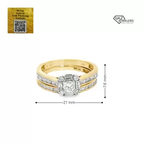 14K Gold 1.00 CTW Diamond Ladies Wedding Set