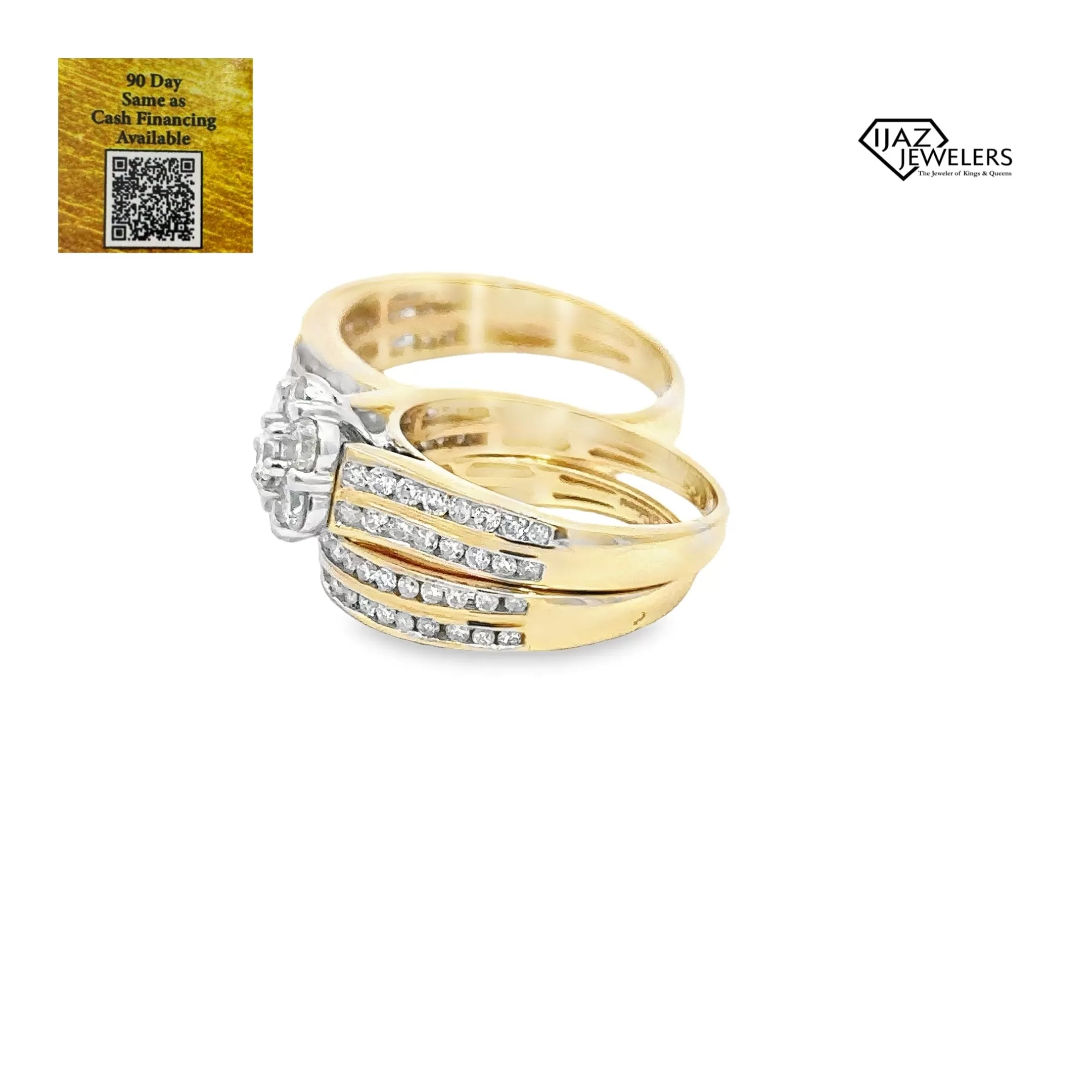 14K Gold 2.17 CTW Diamond Wedding Trio Set