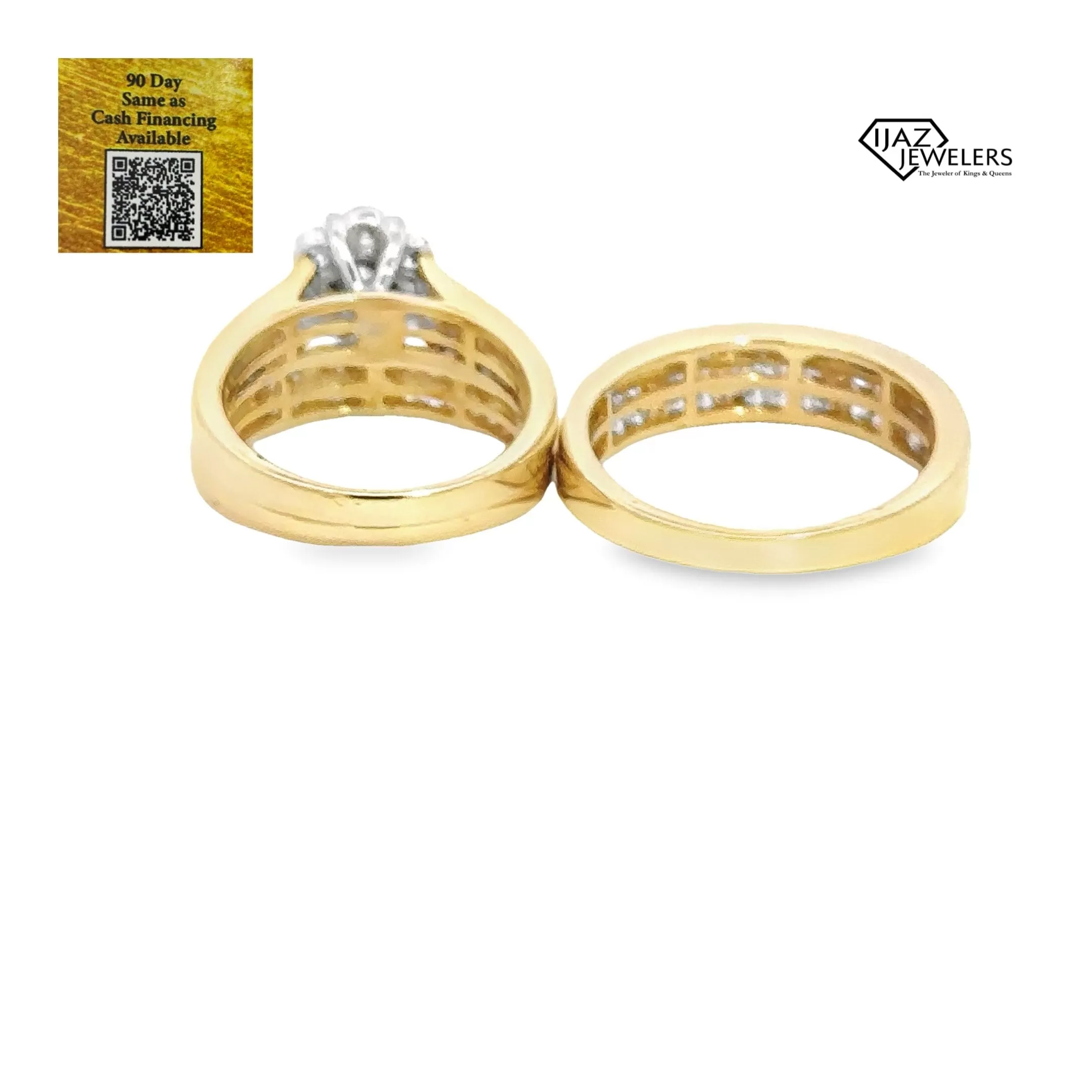 14K Gold 2.17 CTW Diamond Wedding Trio Set