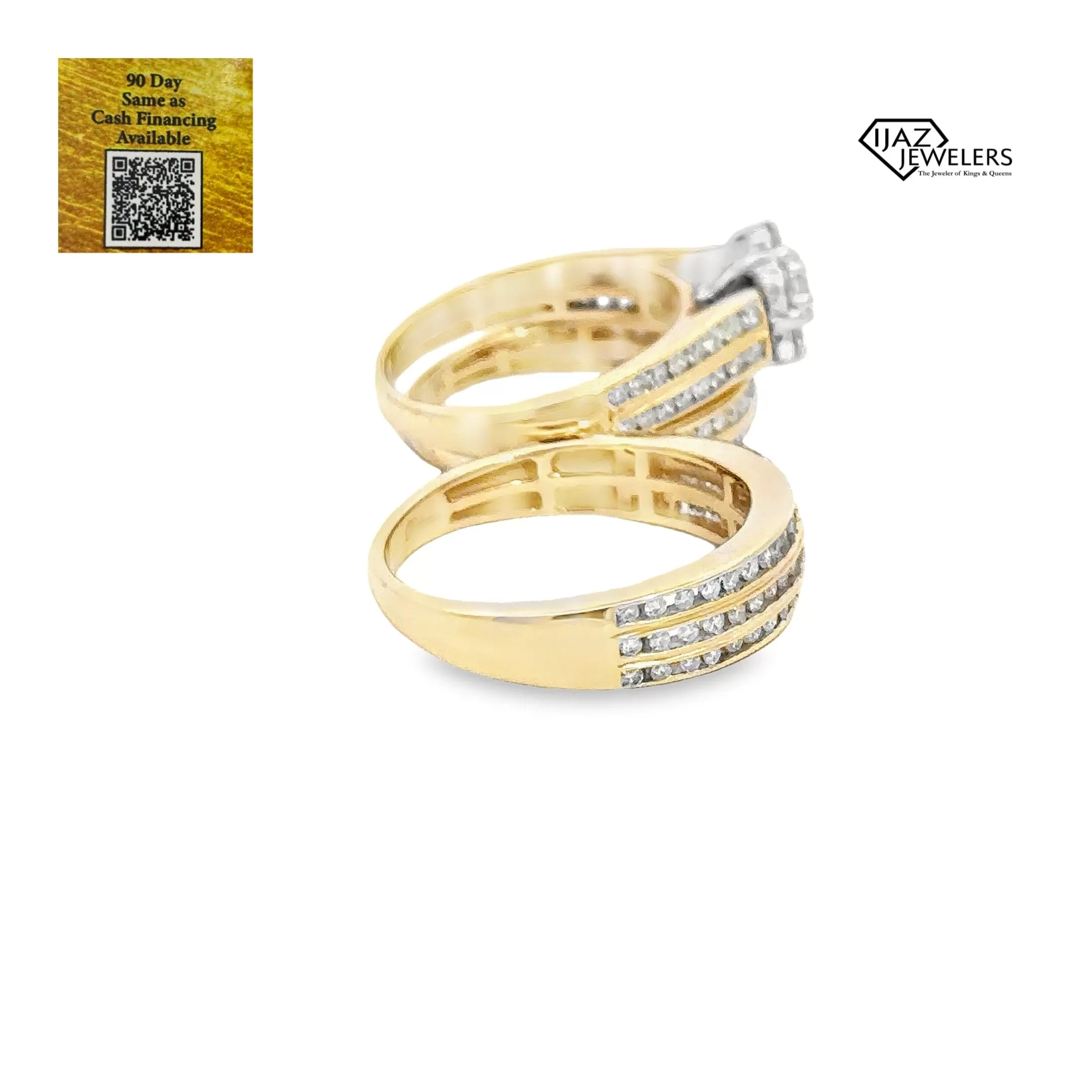 14K Gold 2.17 CTW Diamond Wedding Trio Set