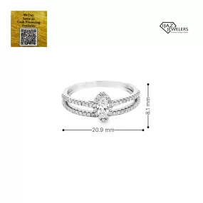 14K White Gold 0.70 CTW Ladies Diamond Ring