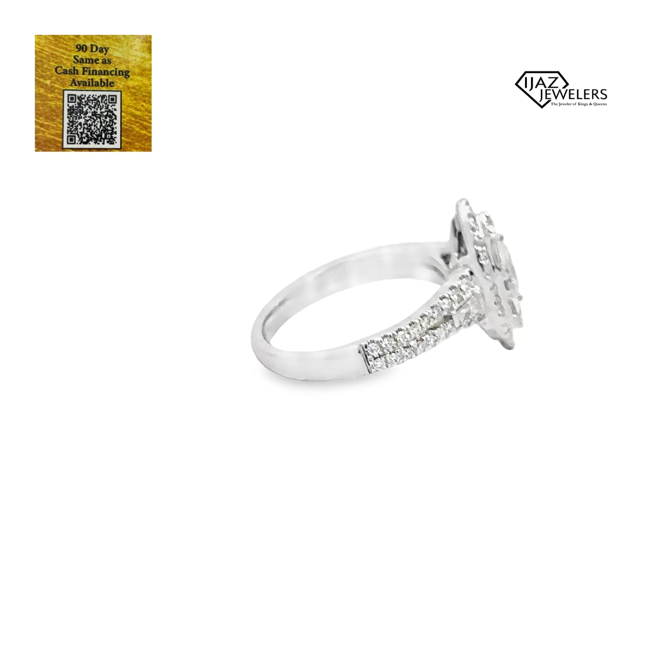 14K White Gold 1.00 CTW Diamond Ring