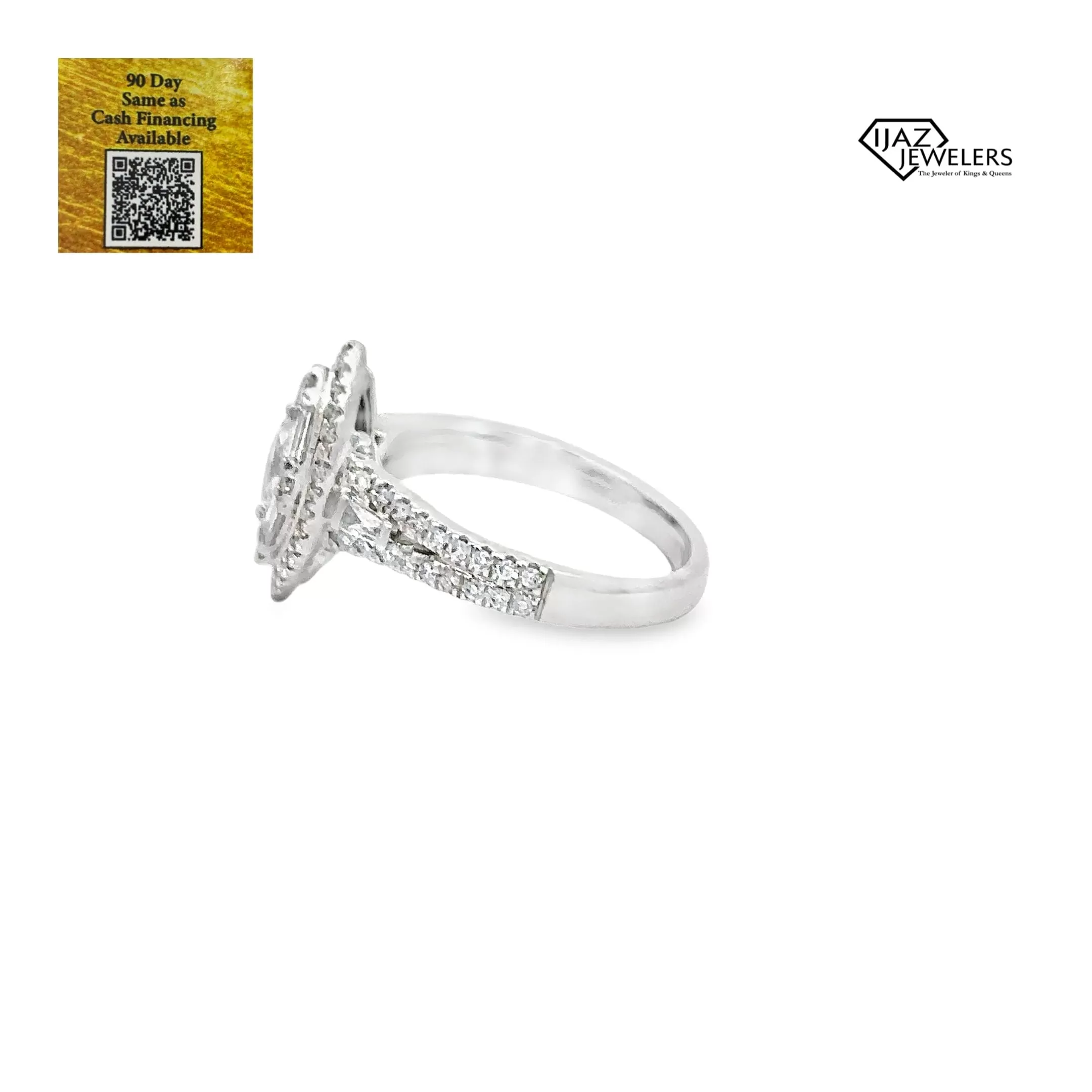 14K White Gold 1.00 CTW Diamond Ring