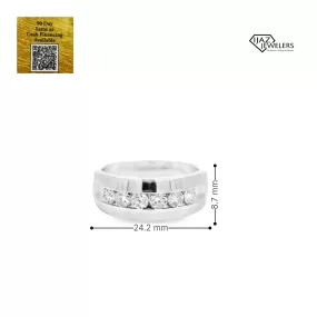 14K White Gold 1.03 CTW Diamond Band