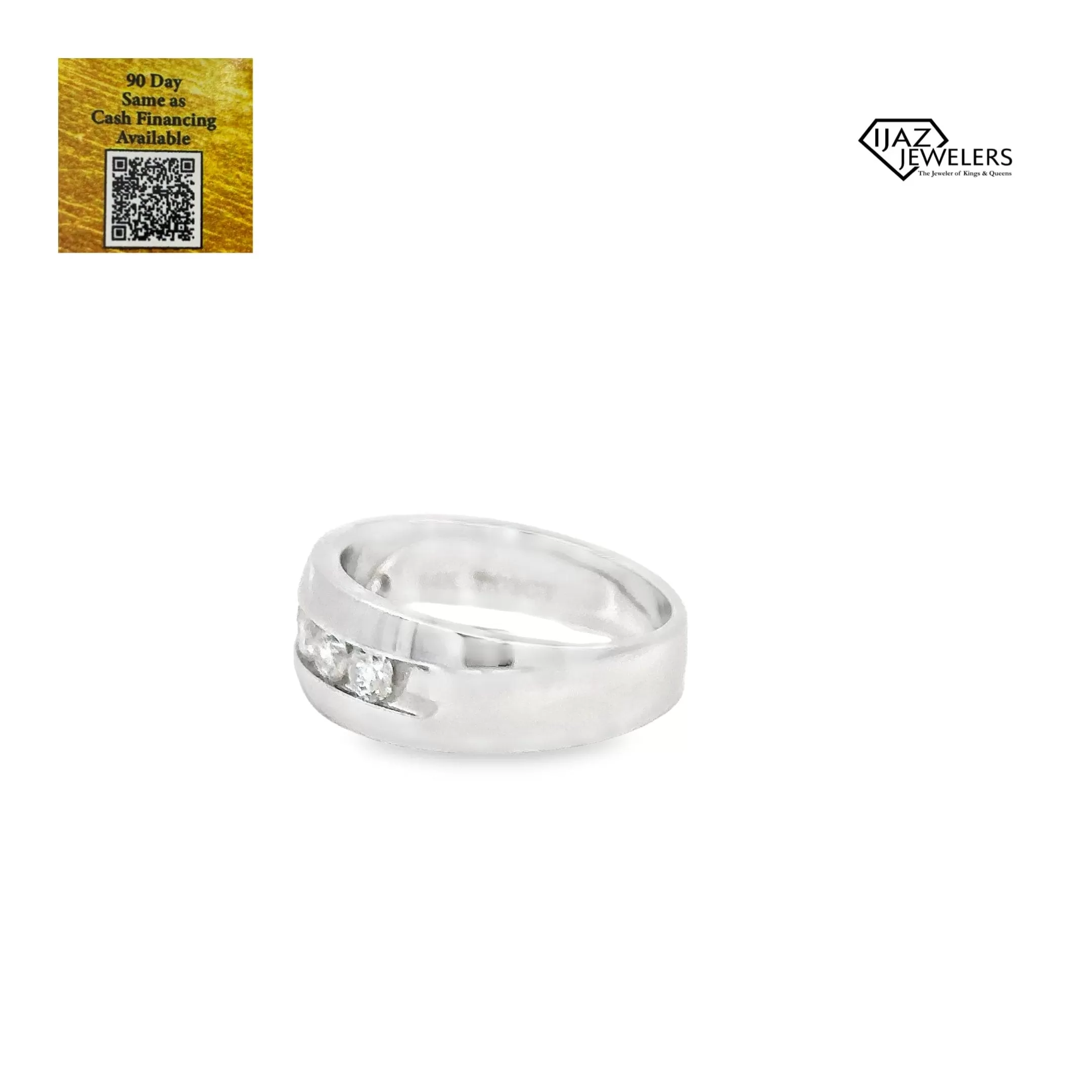 14K White Gold 1.03 CTW Diamond Band