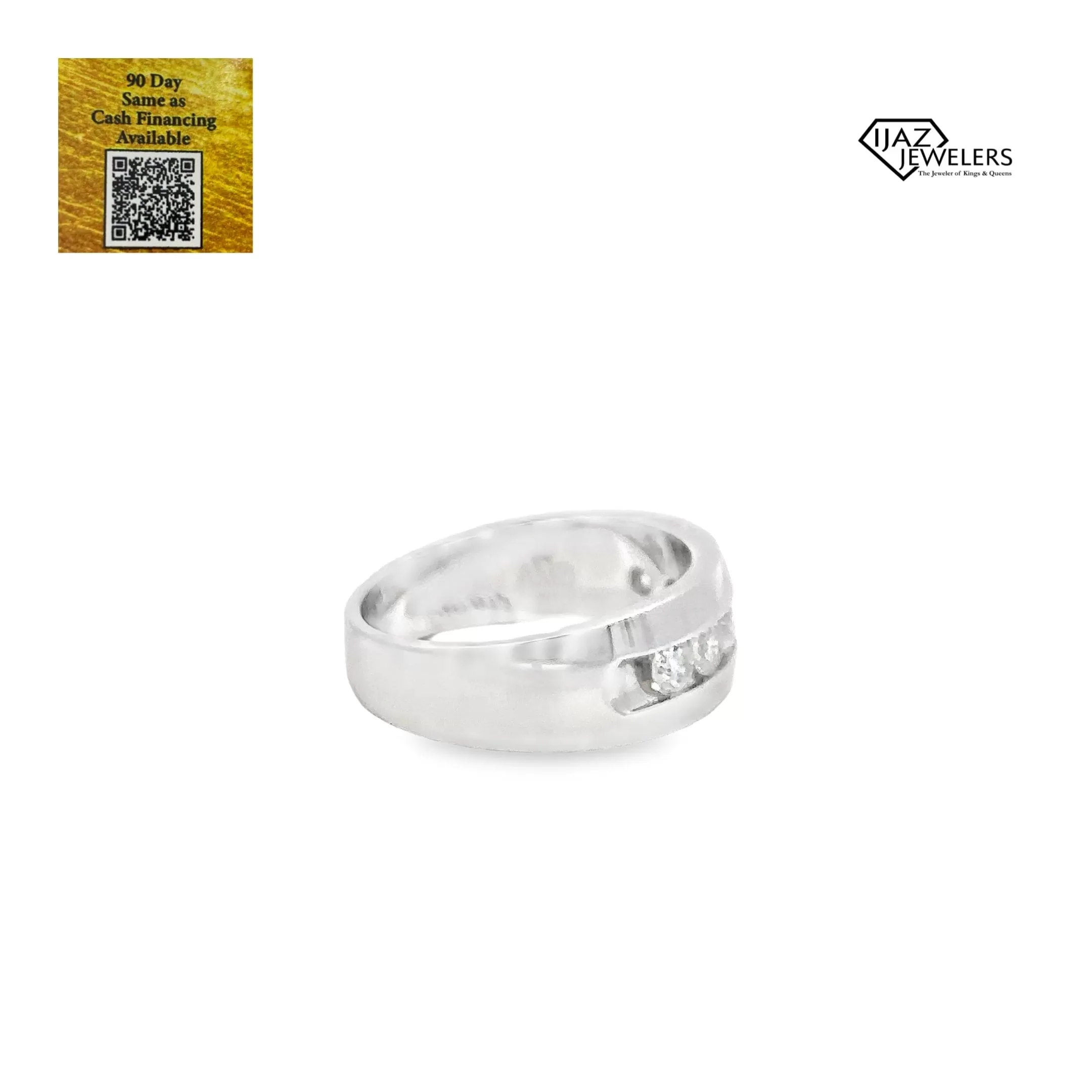 14K White Gold 1.03 CTW Diamond Band