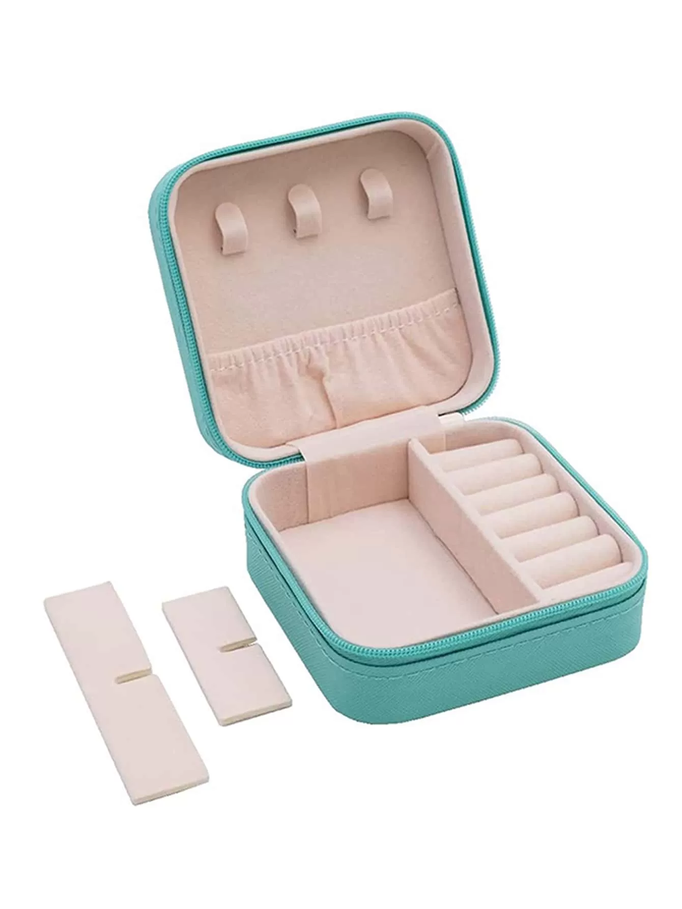 1pc Portable Travel Earrings Storage Box,Mini Ring Storage Case,Necklace Storage Box