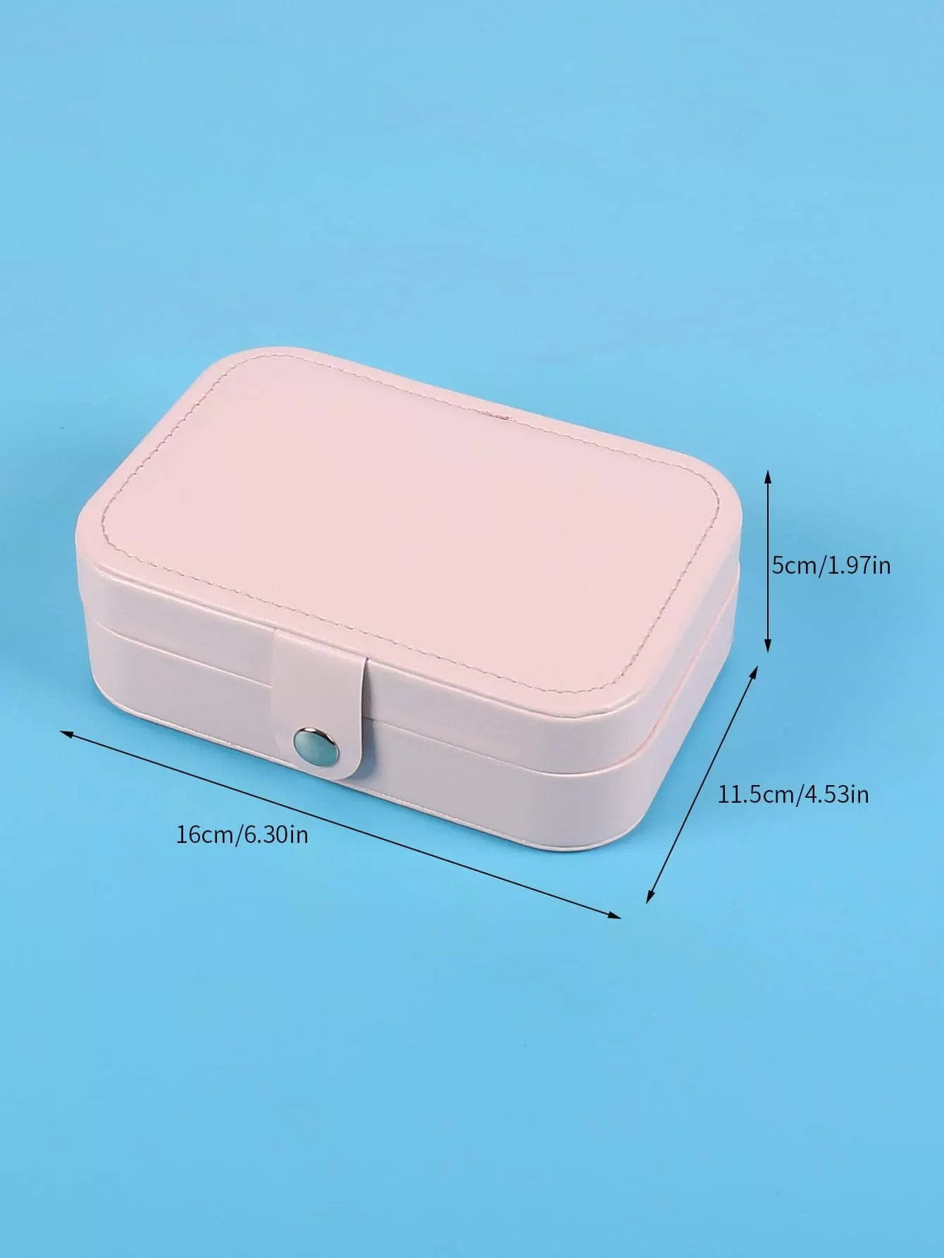 1pc Portable Travel Earrings Storage Box,Mini Ring Storage Case,Necklace Storage Box