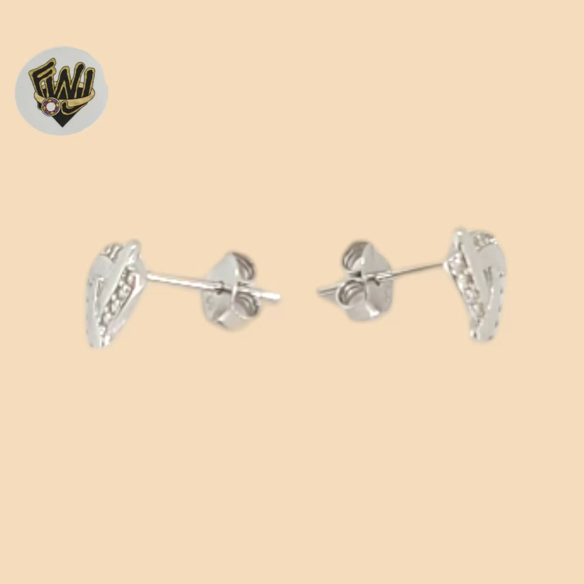 (2-3128-1) 925 Sterling Silver - Zircon Stud Earrings.