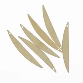 20PCS Brass Long leaf Charm Earring Finding 50.5x6mm Raw Brass Geometric Charm for jewelry making 10379350