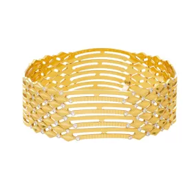 22K Yellow & White Gold Bangle Set of 4 (59.7gm)