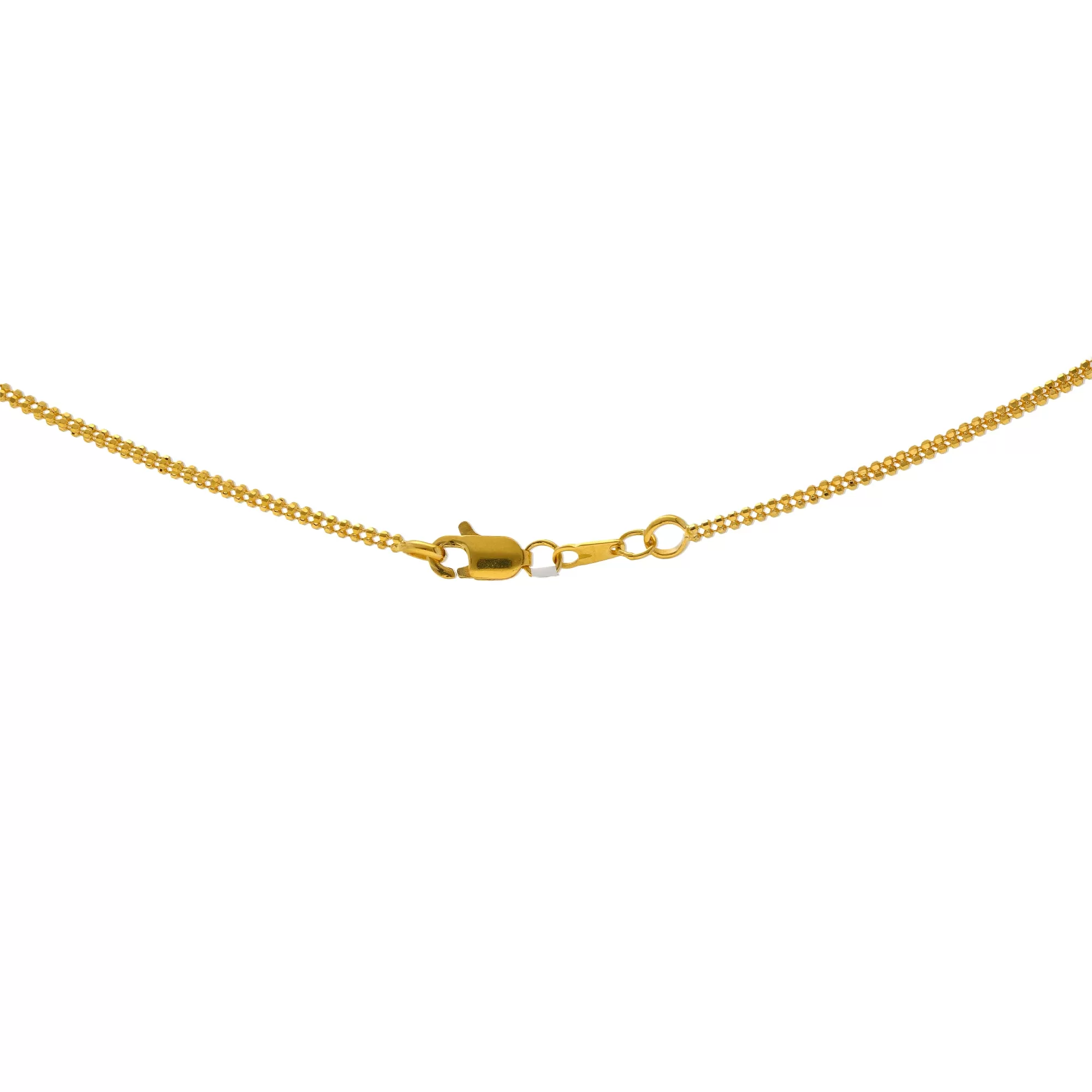 22K Yellow Gold 1mm Beaded Chain (9.3gm)