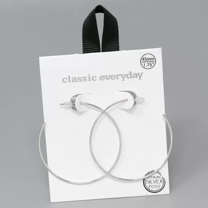 45 MM Basic Hoop Earrings