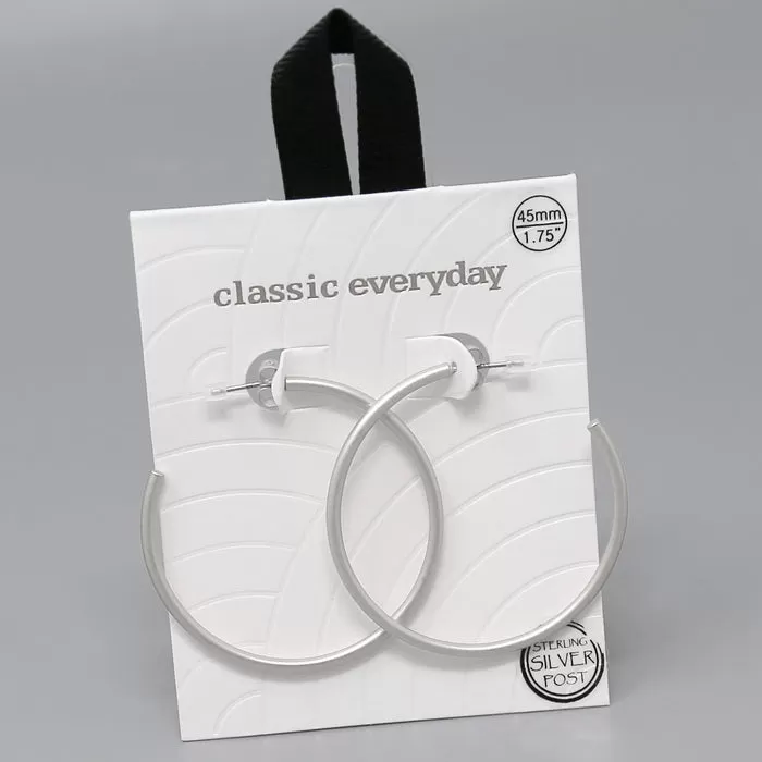 45 MM Metal Hoop Earrings