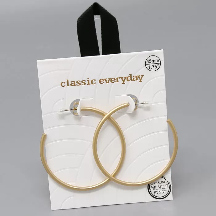 45 MM Metal Hoop Earrings