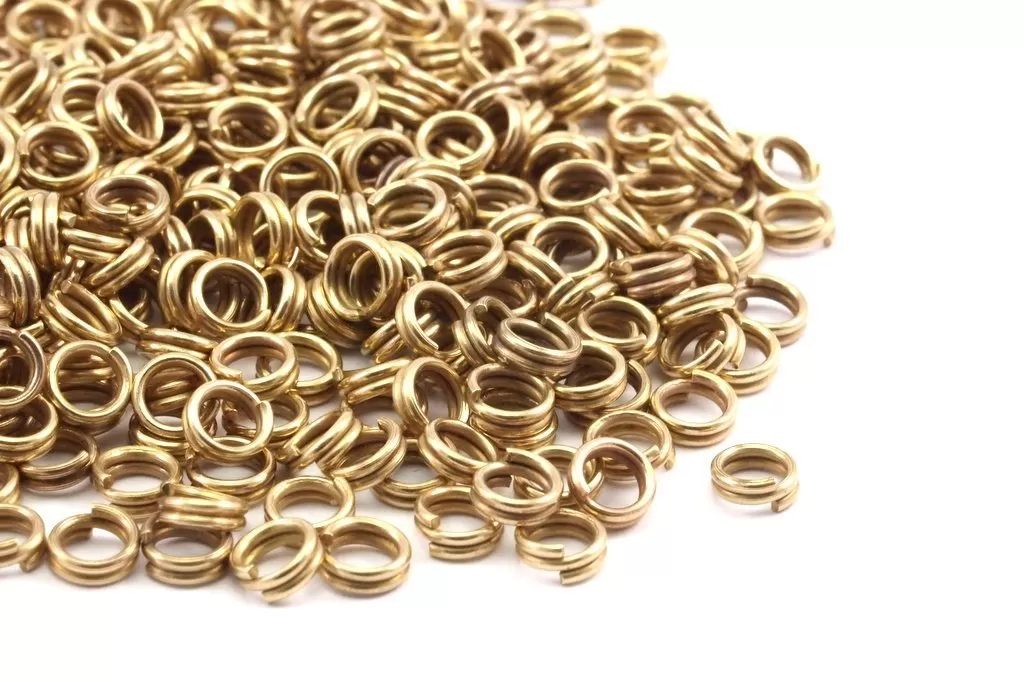 5mm 200 Raw Brass Double Jump Rings , Split Rings (5x0.80mm)  A0731