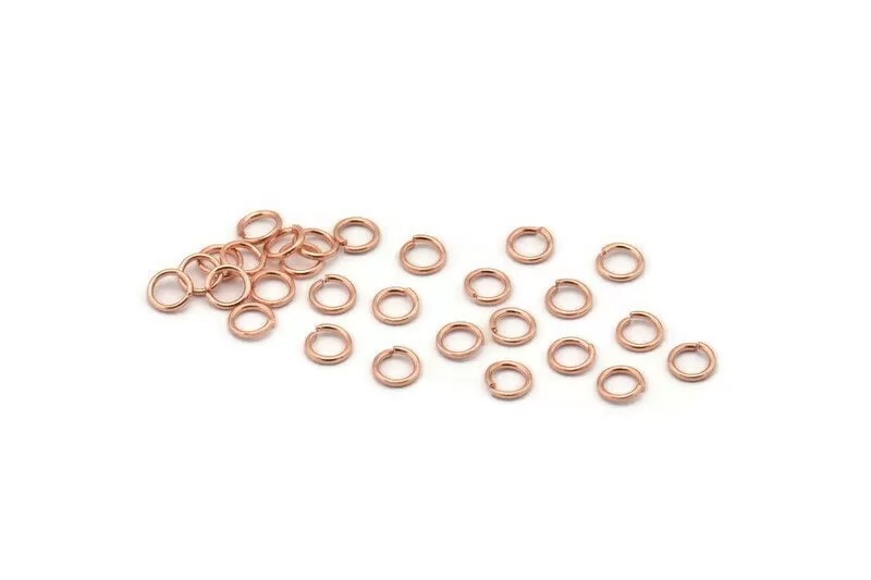 5mm Jump Ring, 250 Rose Gold Tone Brass Jump Rings (5x0.8mm) A0989