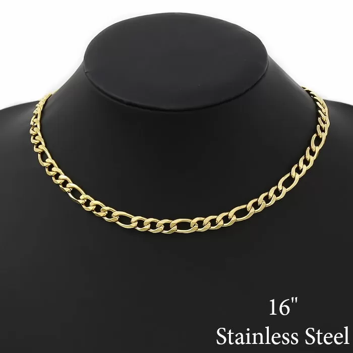 6 MM Figaro Chain Stainless Steel Necklace