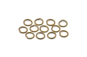 7mm Jump Ring - 1000 Antiqued Brass Jump Rings  (7x0.80mm) A0336