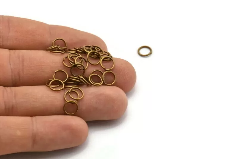 7mm Jump Ring - 1000 Antiqued Brass Jump Rings  (7x0.80mm) A0336