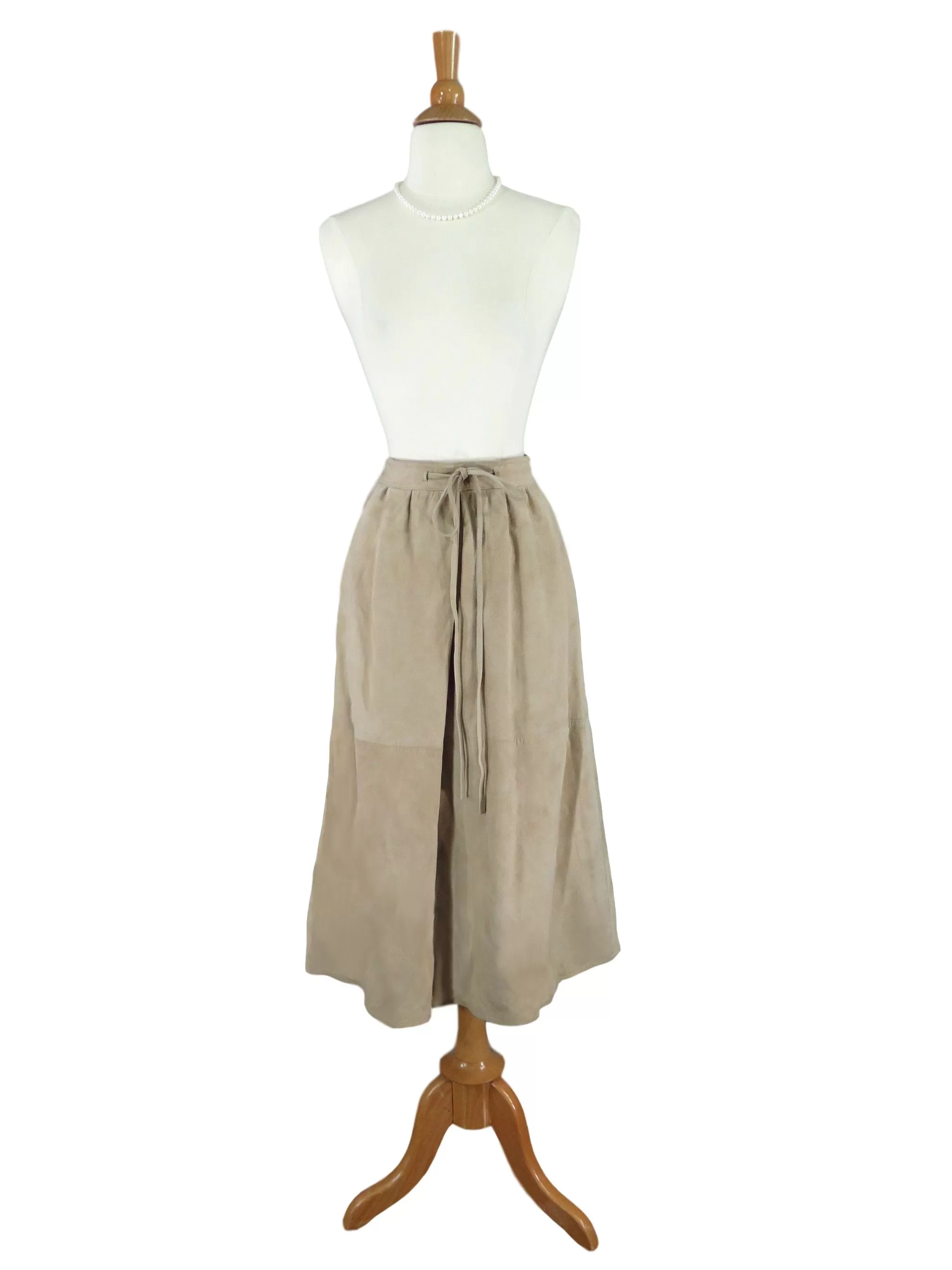 80s Suede Midi Skirt - sm