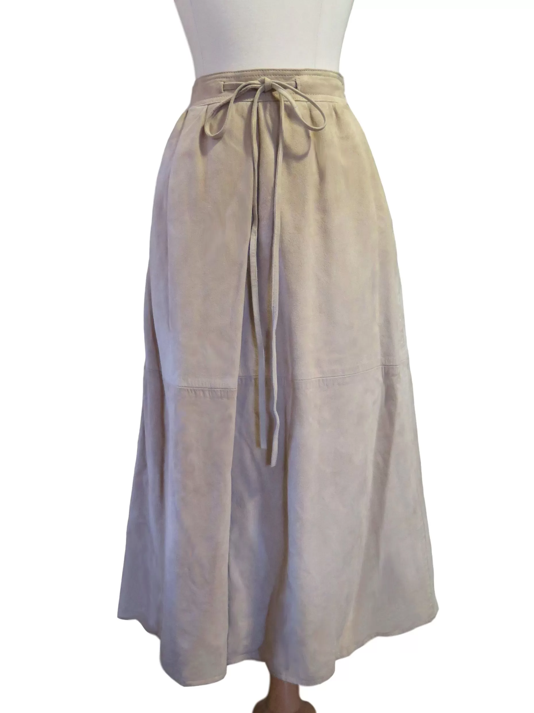 80s Suede Midi Skirt - sm