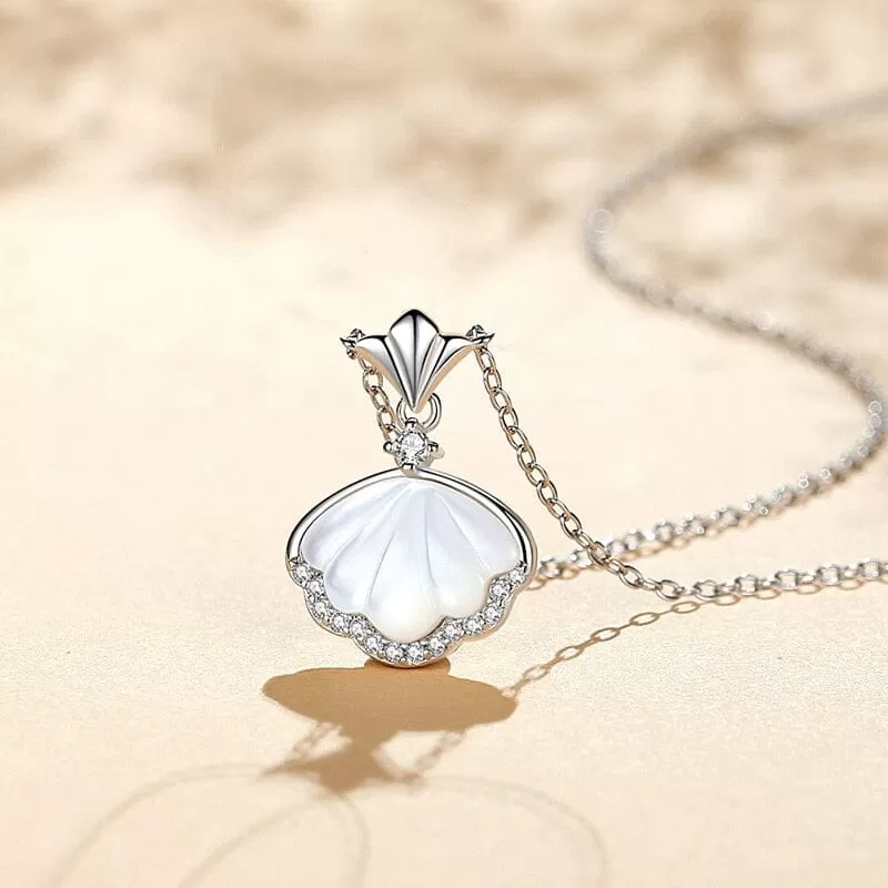 925 Sterling Silver Puka Shell Pendant Necklace