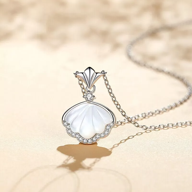 925 Sterling Silver Puka Shell Pendant Necklace