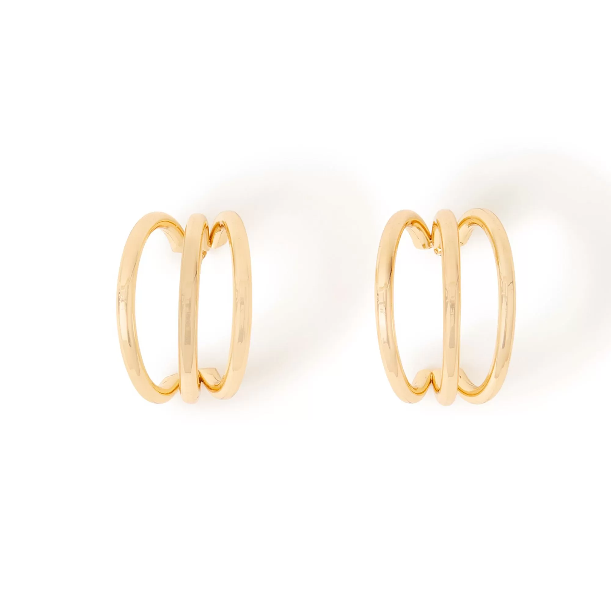 Accessorize London Women's Gold Multi Hoop Earring