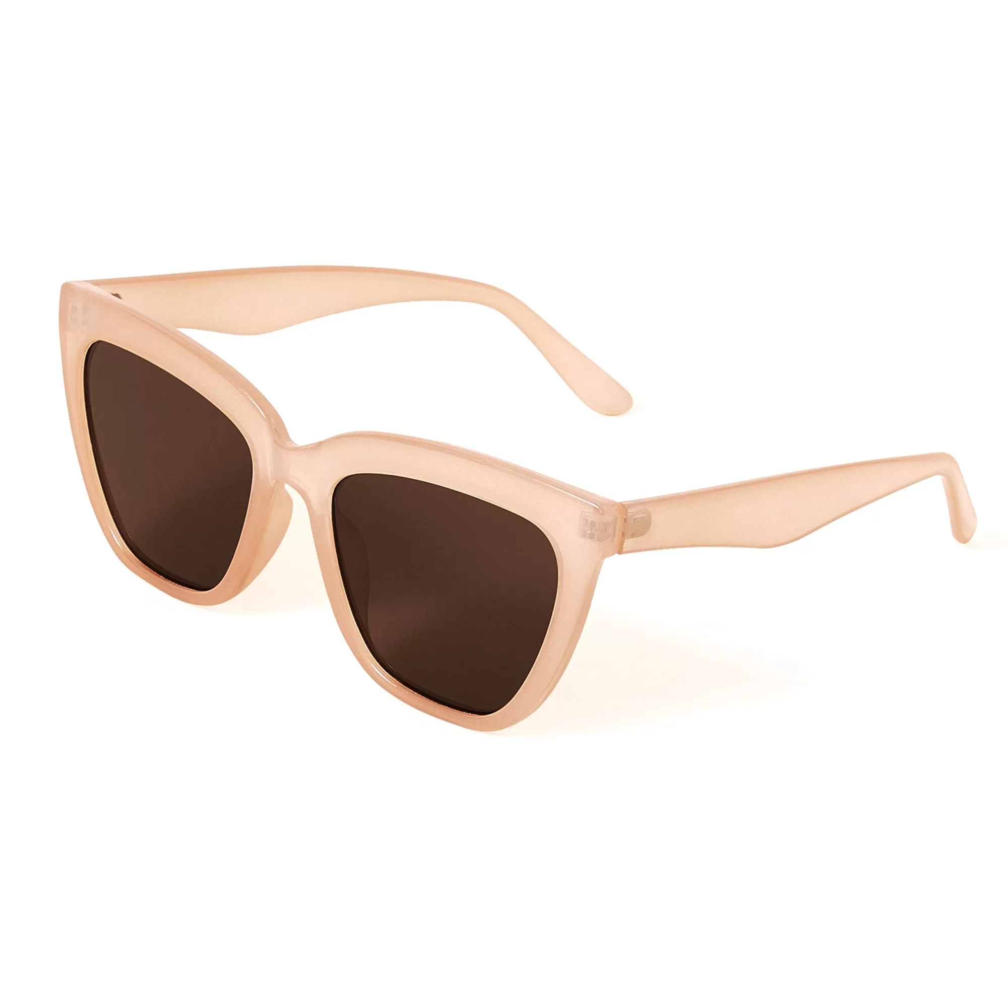 Accessorize London Women's Light Pink Chunky Cateye Sunglasses