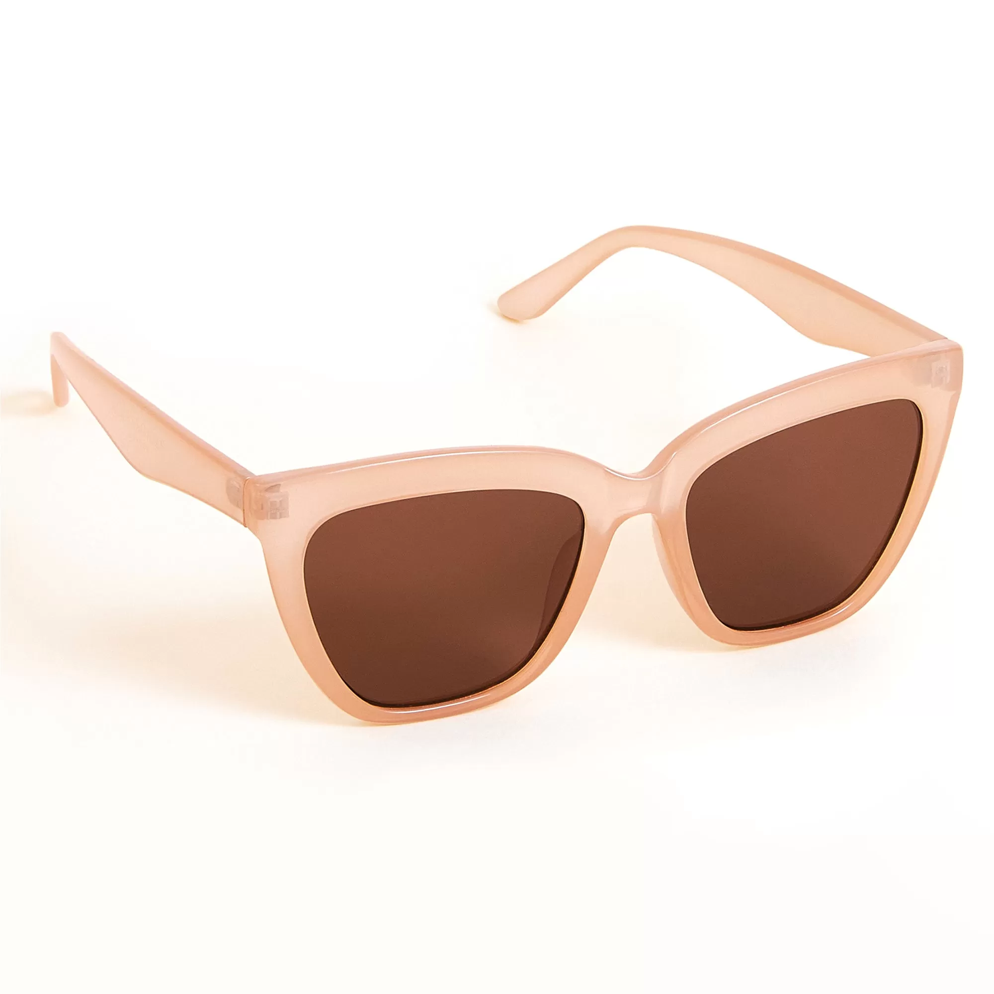 Accessorize London Women's Light Pink Chunky Cateye Sunglasses