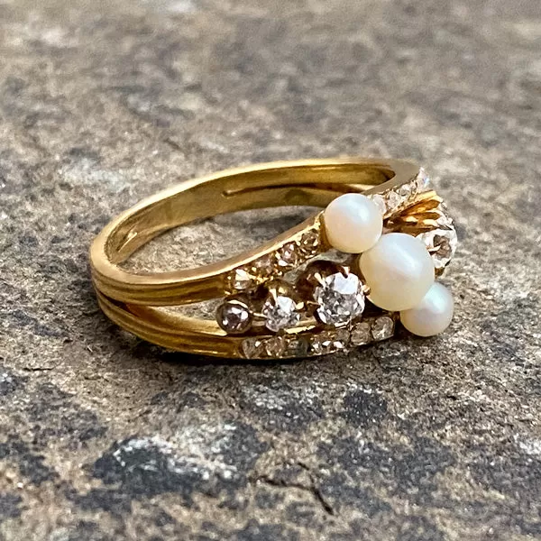 Antique Pearl & Diamond Ring