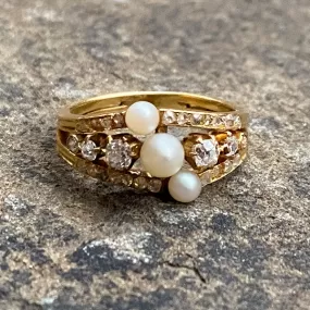 Antique Pearl & Diamond Ring