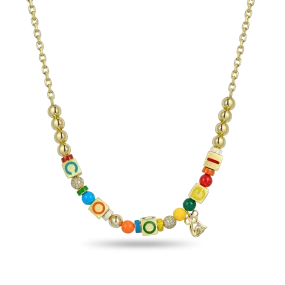 APORRO X COOGI Dice and Beads Enamel Necklace