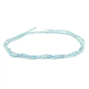 Aquamarine 2mm Faceted Coin - 15-16 Inch