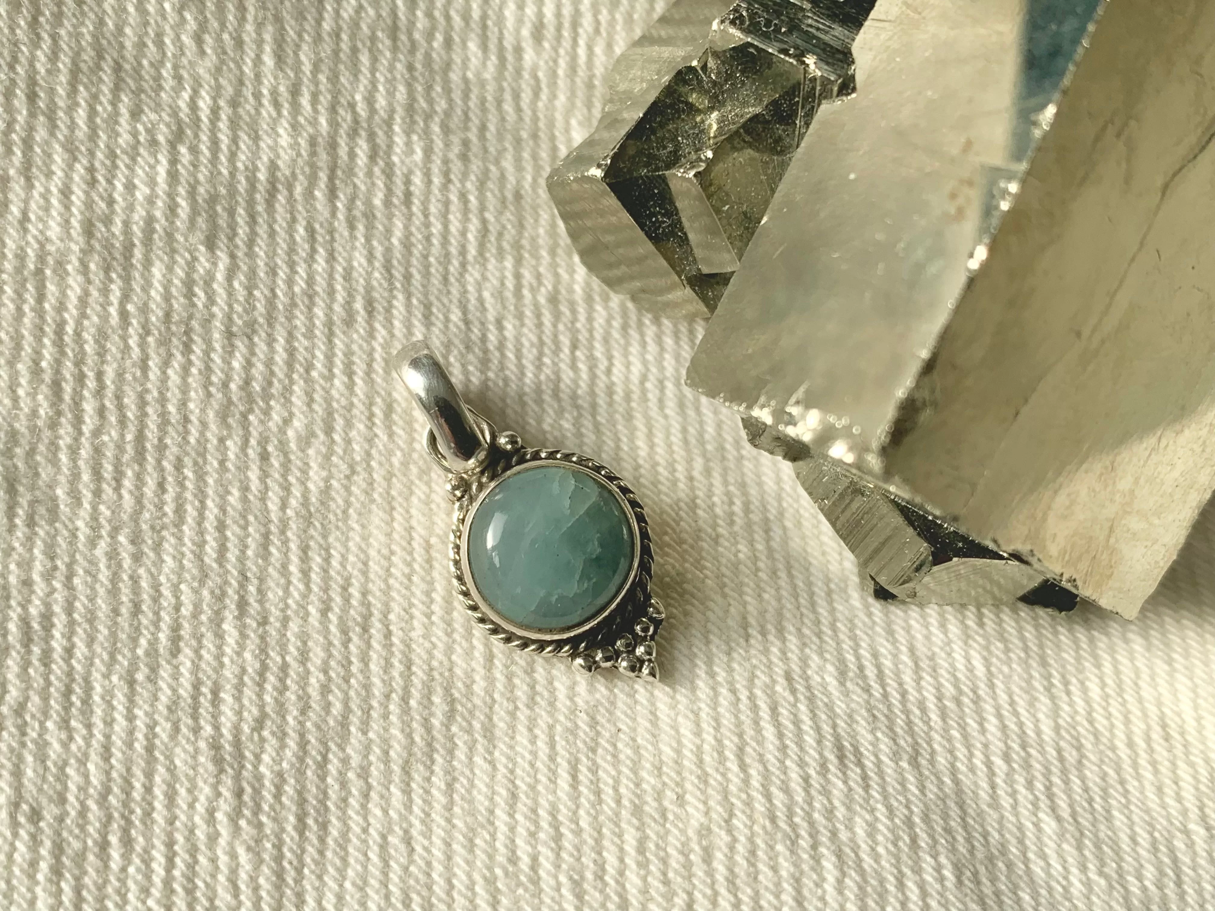 Aquamarine Cassia Dot Pendant