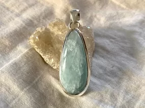 Aquamarine Naevia Pendant - Long Drop