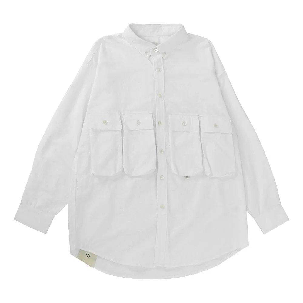 A[S]USL OXFORD FOUR POCKET B/D SHIRT-WHITE