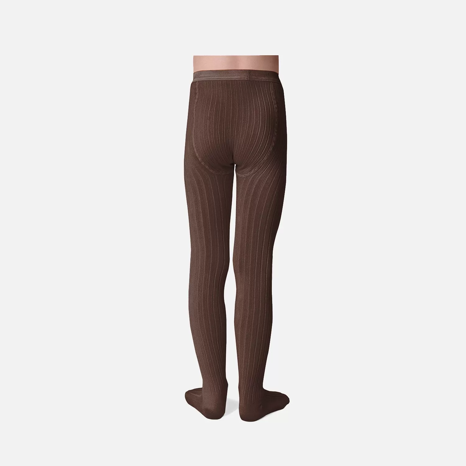 Babies & Kids Cotton Rib Tights - Chocolate