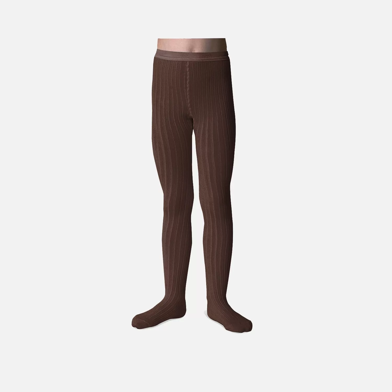 Babies & Kids Cotton Rib Tights - Chocolate