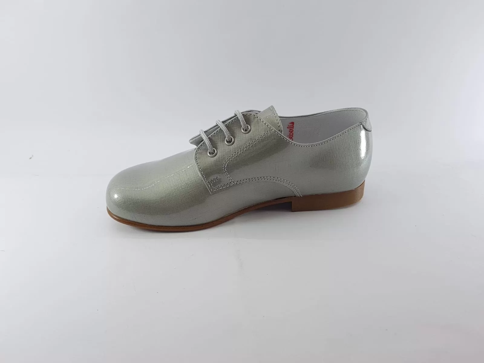 Beberlis Patent Grey Design Sofia Oxford Dress Shoes