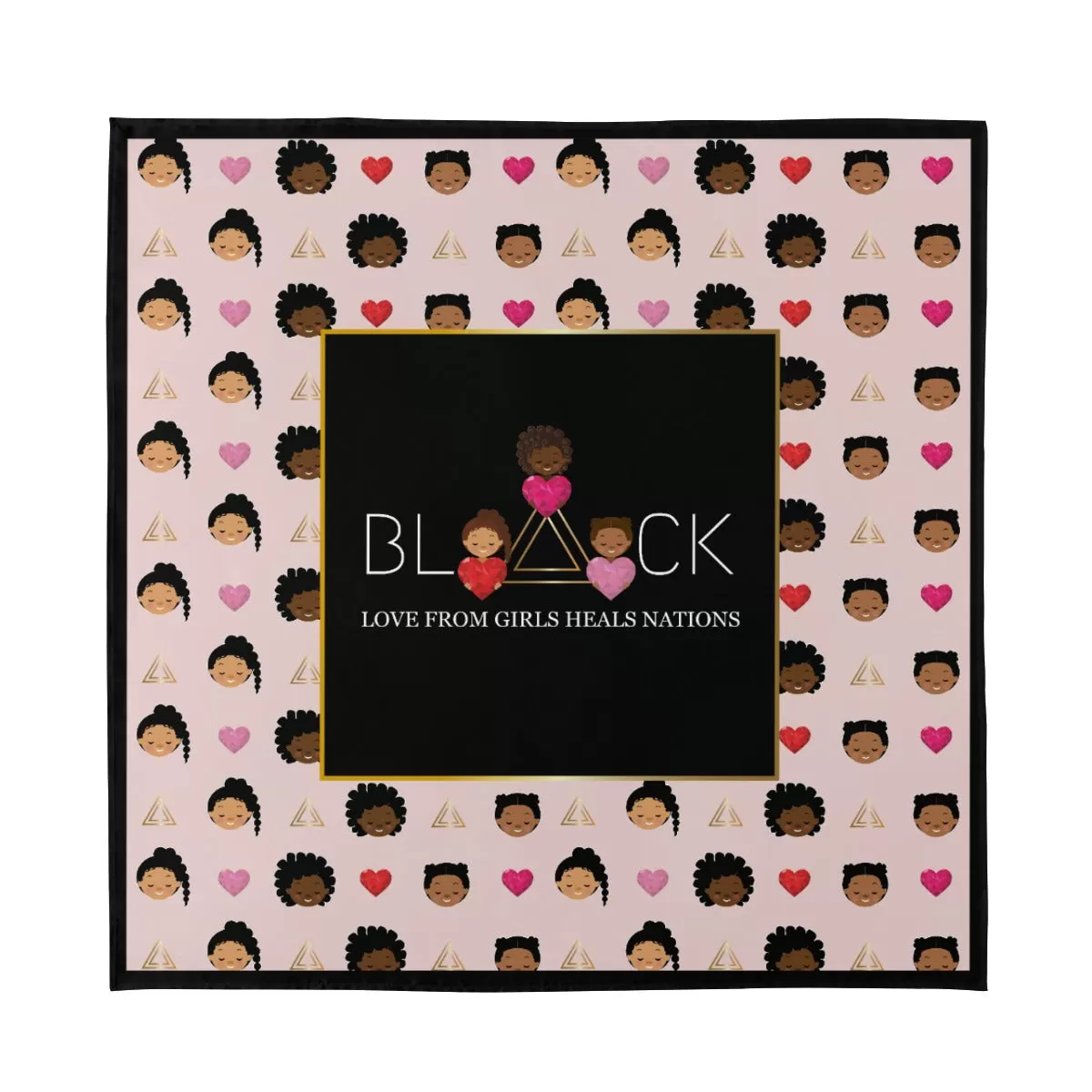 Black Girls Build Nations Pink Print Scarf